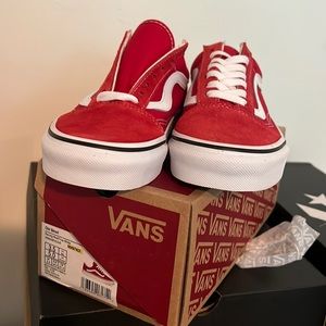 Size 5 red vans old skool